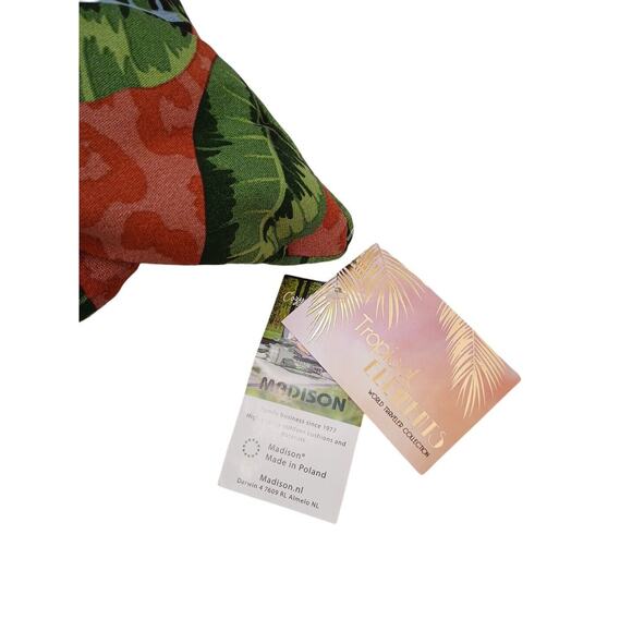 Madison OUTDOOR Pillow 22" Tropical Cheetah Weatherproof Palm Jungle Colorful - Picture 5 of 10
